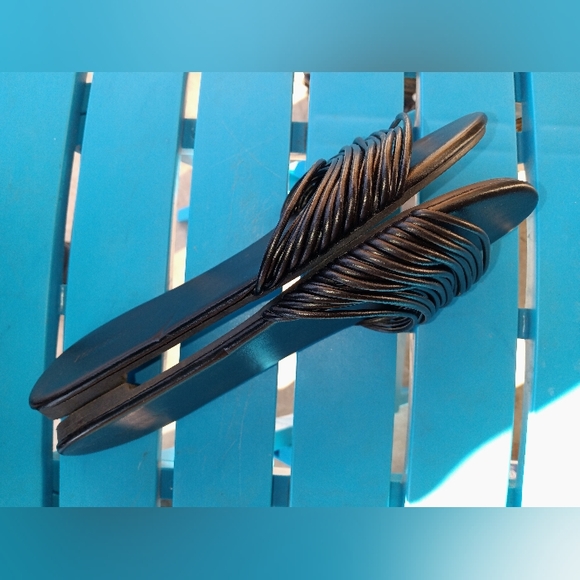 Forever 21 | Strappy Flat Sandals in Black Womens Size 8 - Picture 6 of 12